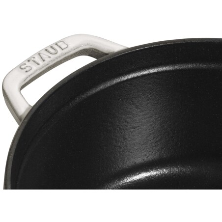 Garnek żeliwny okrągły Staub - 3.8 ltr, Biała trufla