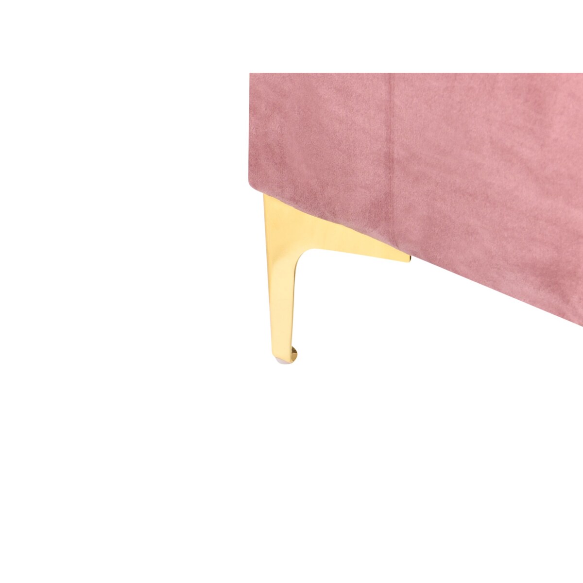 Otomana ze schowkiem welurowa różowa ABERDEEN