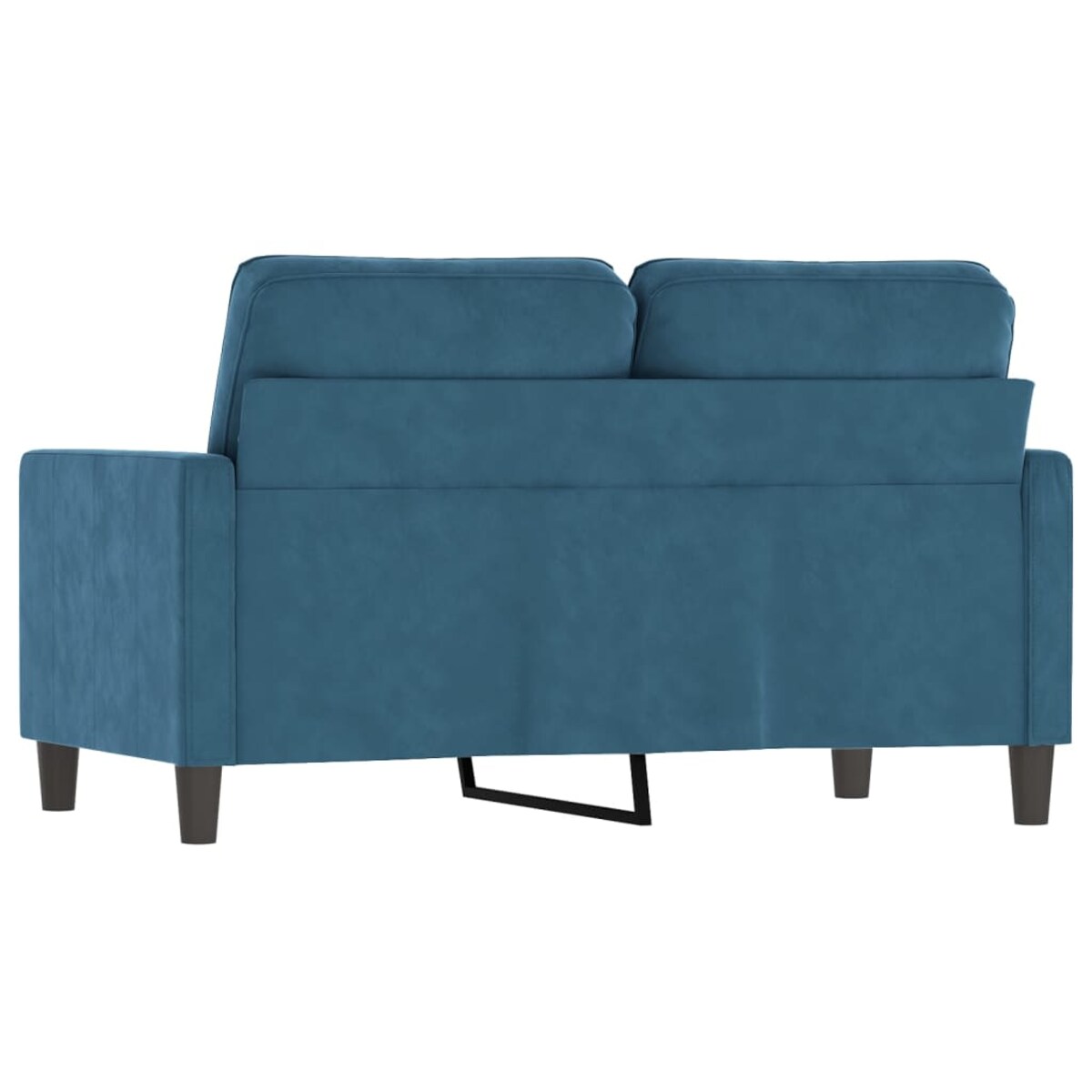 vidaXL Sofa 2-osobowa, niebieski, 120 cm, tapicerowana aksamitem