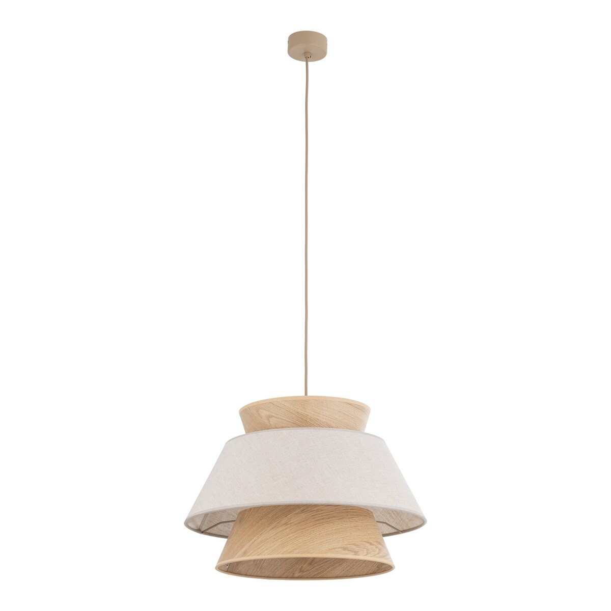Lampa Wisząca Tk Lighting Kalum Len Fornir 1Xe27 Skandynawski, Boho, Japandi