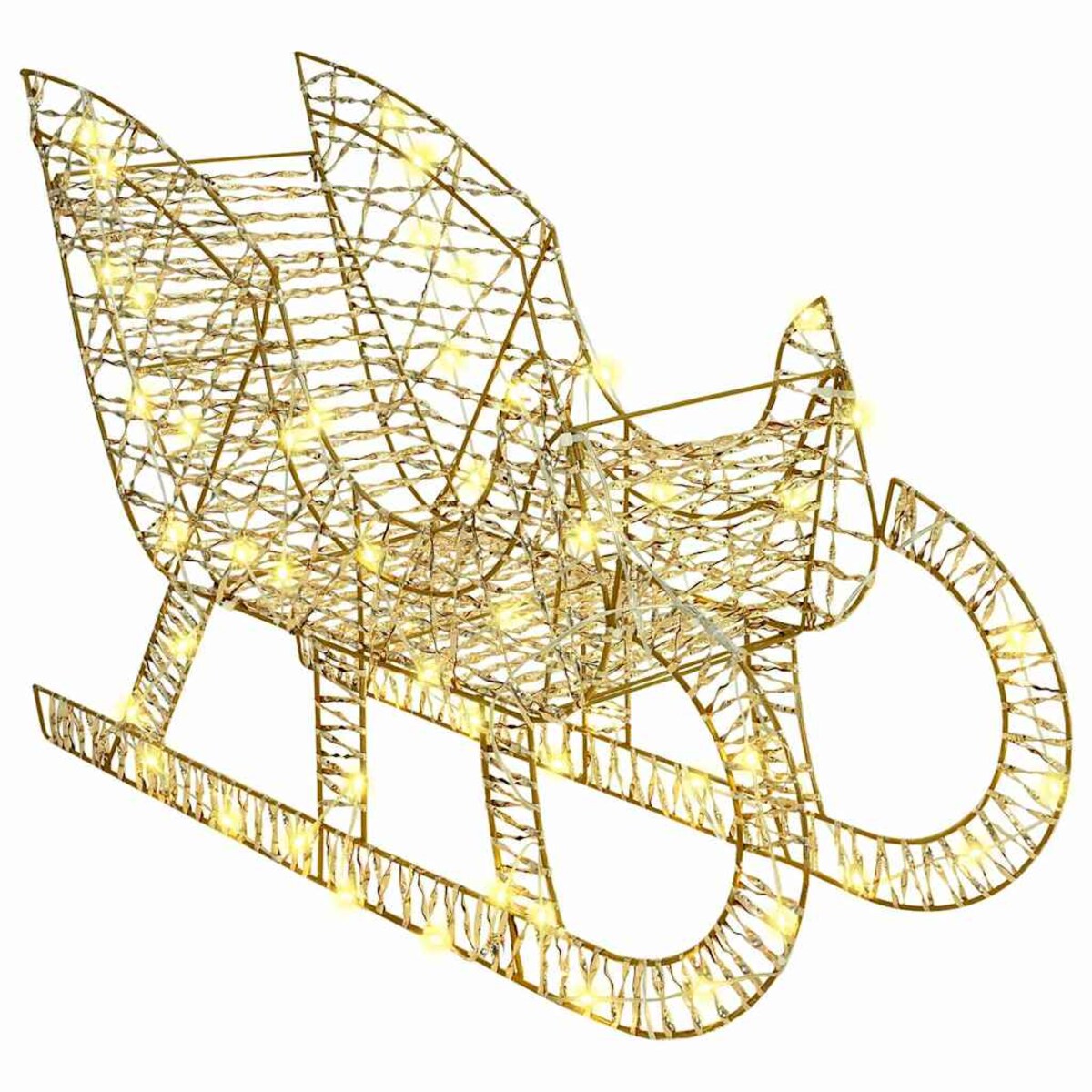 vidaXL Renifer ciągnący sanie Ciepła biel 70 x 26 x 128,5 cm PET