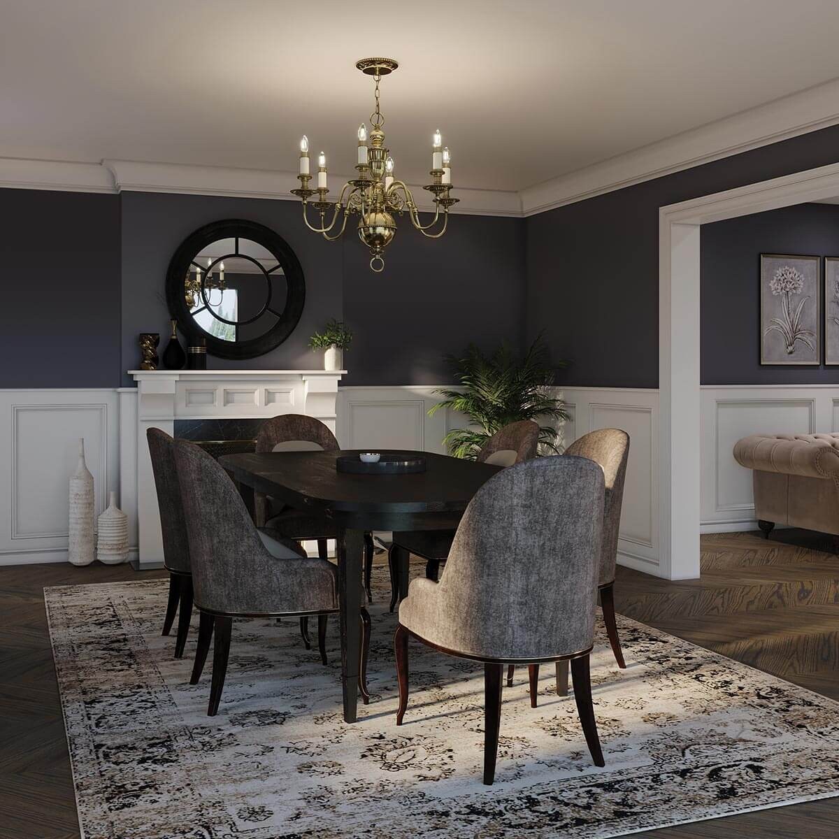 Świecznikowy żyrandol Cambridge HK-CAMBRIDGE6 Hinkley mosiądz