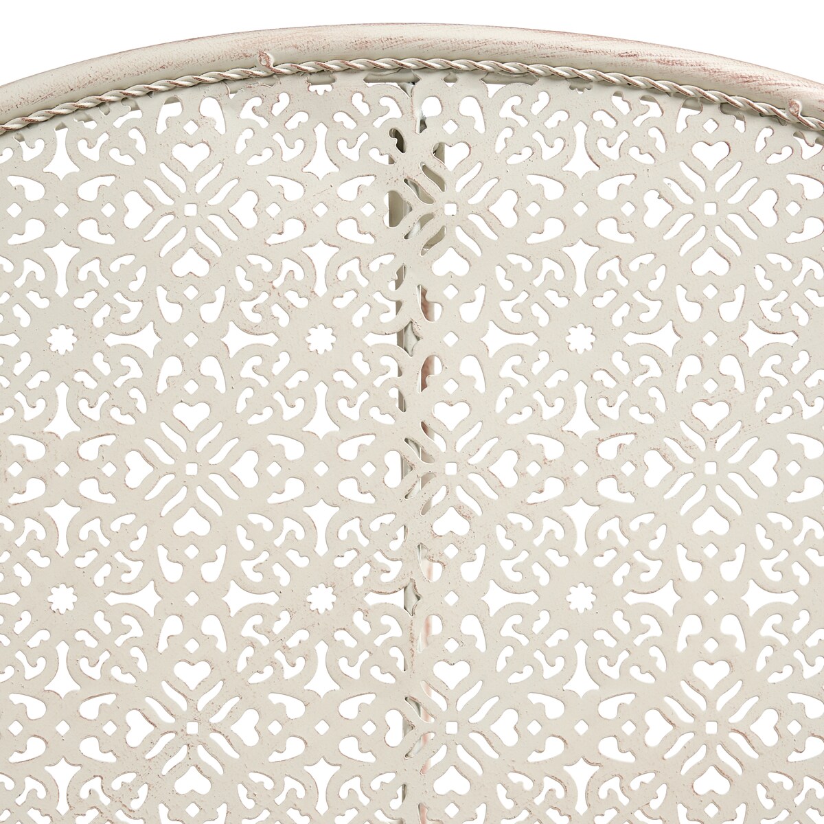 Stolik bistro JUINA 80 cm 36 cm Metal Jasnobeżowy