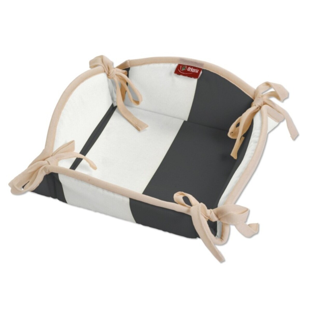 Koszyk, pasy czarno-białe, 20 x 20 cm, Aria