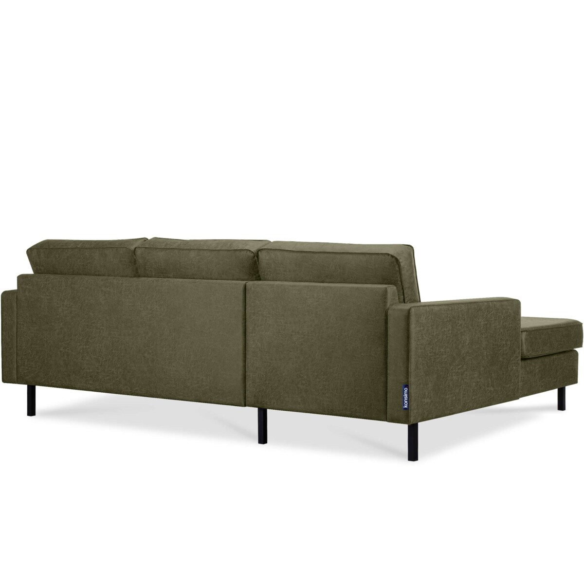 KONSIMO INVIA Narożnik w stylu loft lewy z otomaną zielony