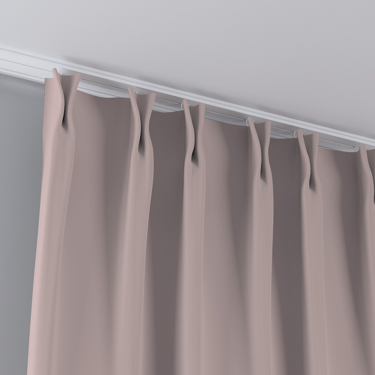 Zasłona na haczykach flex podwójnych 130x260 różany beż