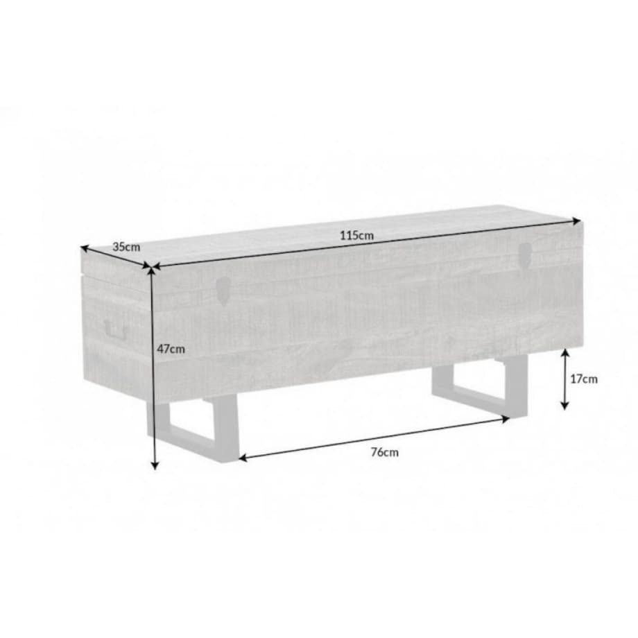 Skrzynia stolik kawowy FAKTORS 47X115 cm