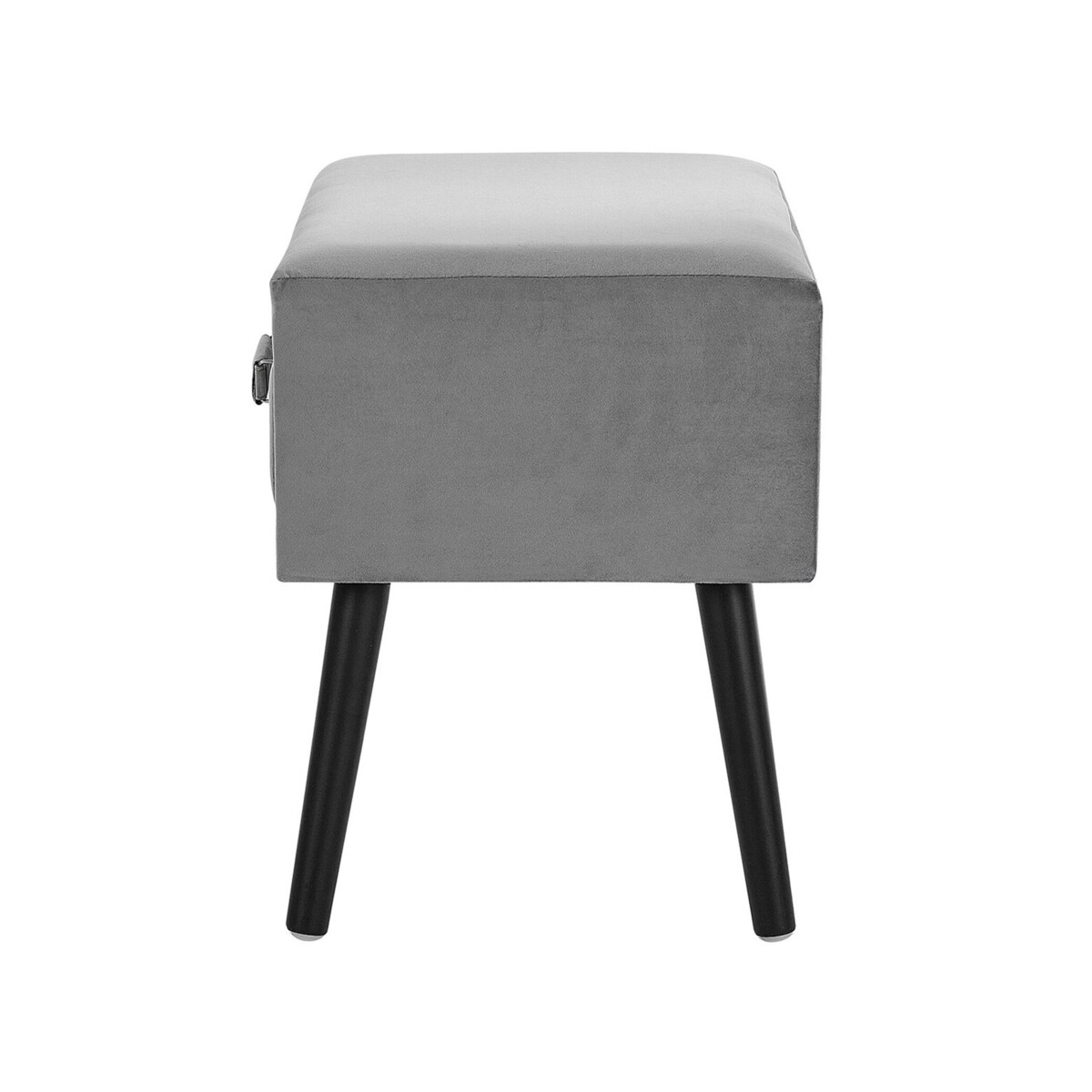 Stolik nocny welurowy szary EUROSTAR