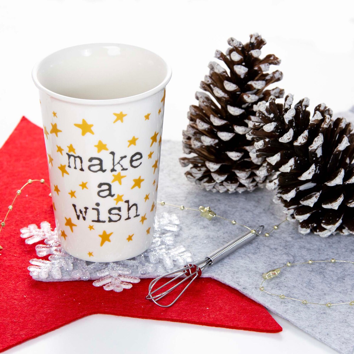 Kubek Świąteczny Na Prezent Porcelanowy + Dodatek