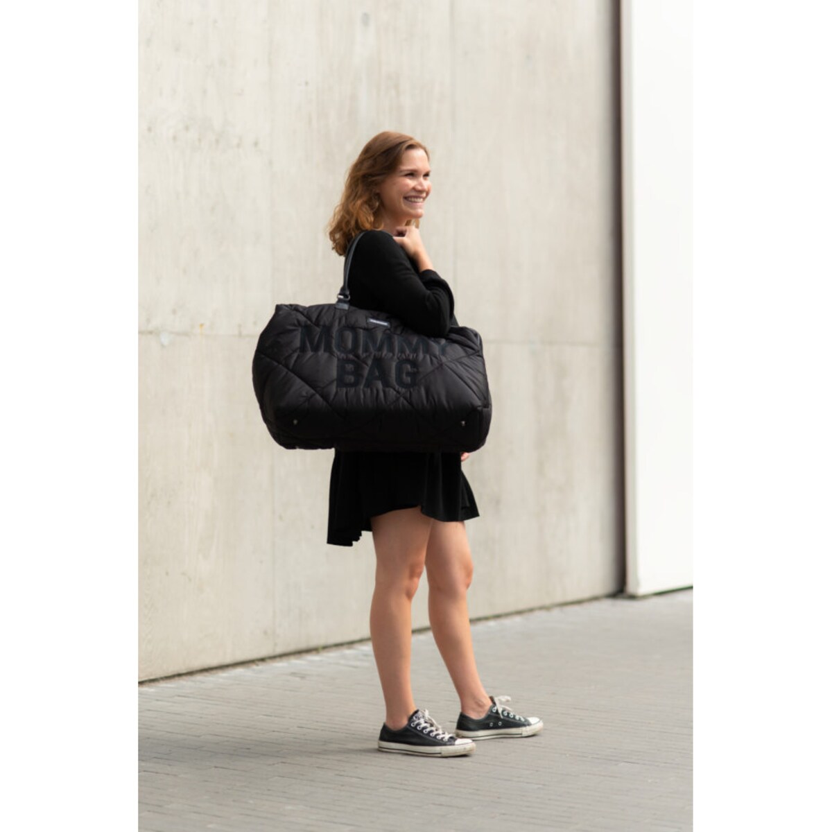 Childhome Torba Mommy Bag Pikowana Czarna