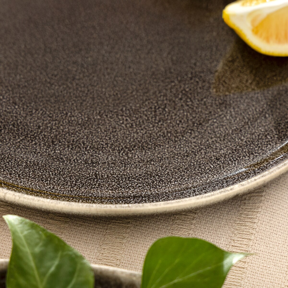 EDA Talerz obiadowy 6 szt., brązowy/szary/beżowy