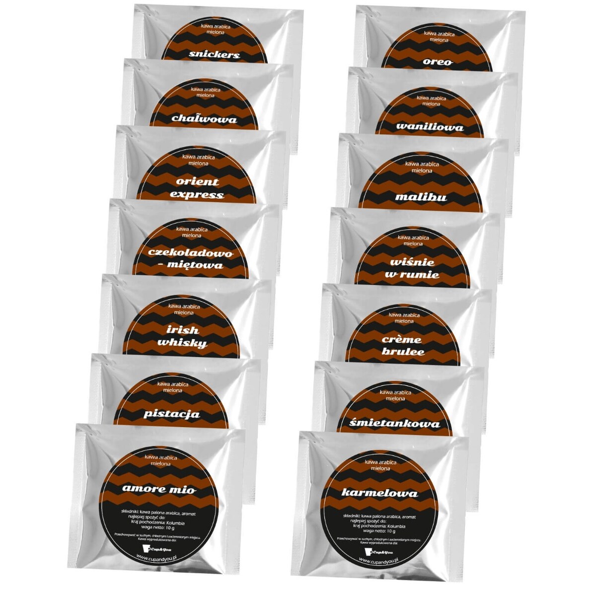 Love Message zestaw kaw smakowych aromatyzowanych - prezent upominek dla zakochanych na walentynki 2024 dla niej niego chłopaka dziewczyny żony męża