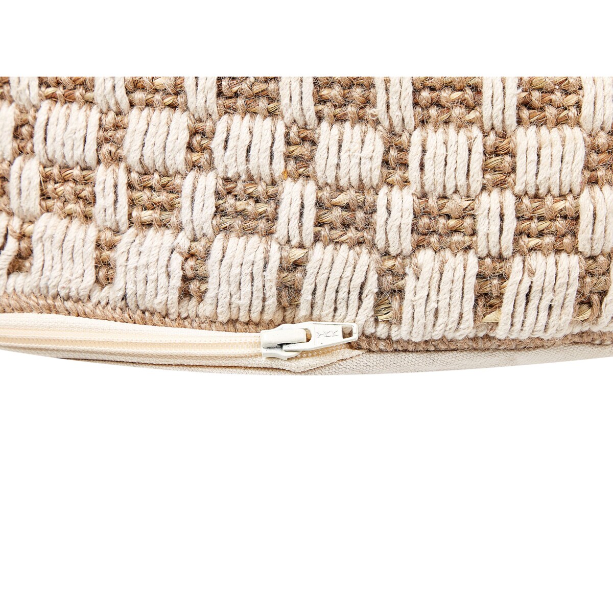 Puf pleciony 50 cm beżowy PIRAK