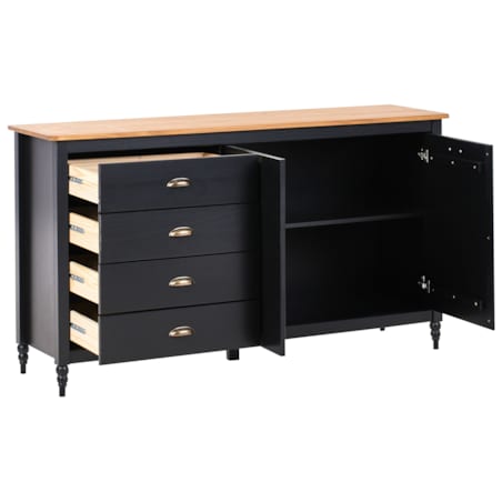 Szafka dwudrzwiowa czarna SHILLINGTON