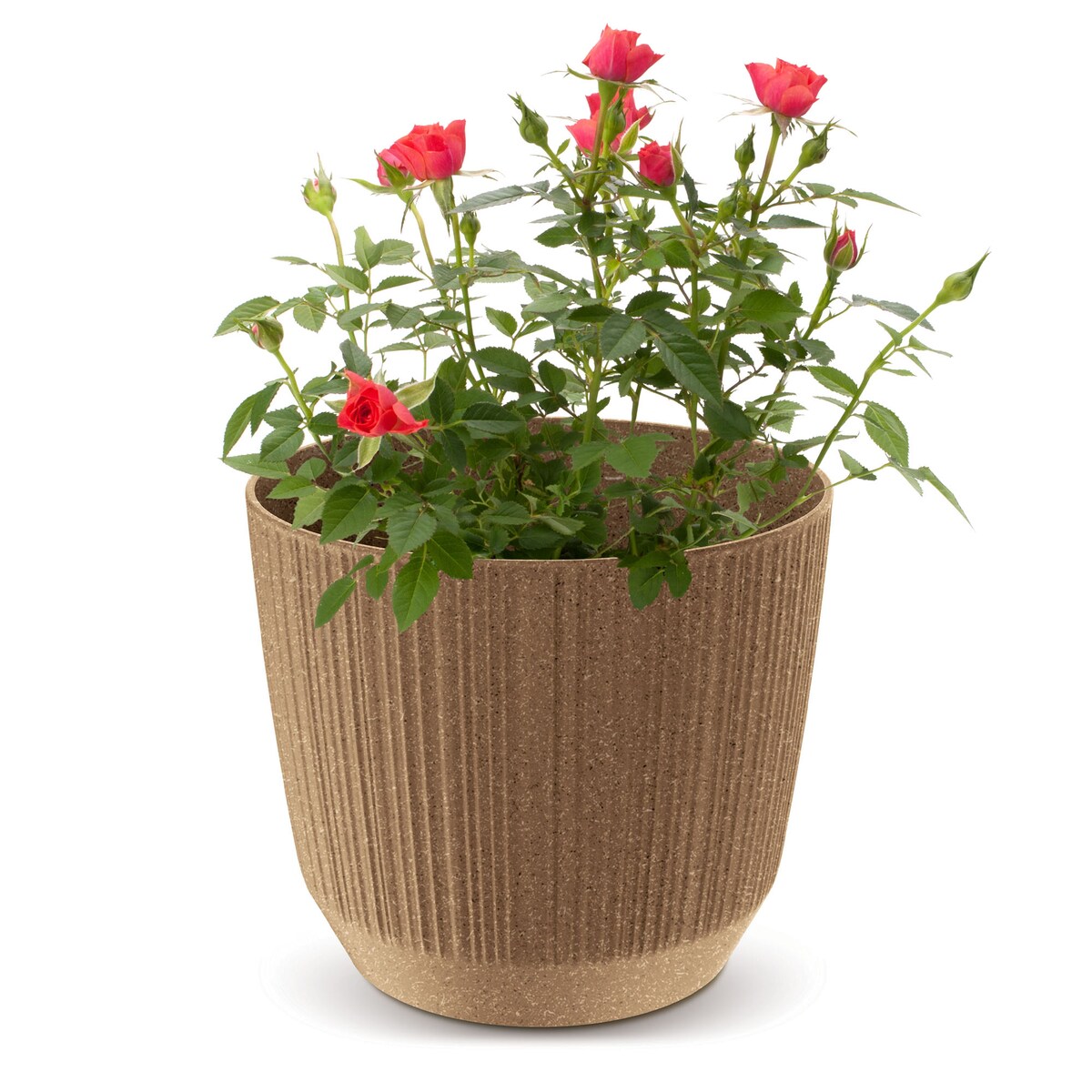 Doniczka Osłonka Domowa 12,6 Cm Ryfo Na Stół Parapet Do Domu Brązowa