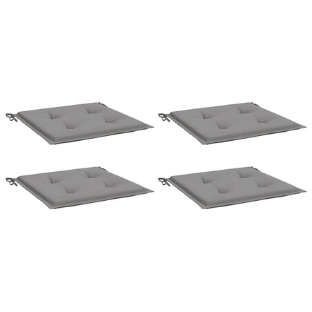 vidaXL Poduszki na krzesła ogrodowe, 4 szt., szare, 40x40x4 cm