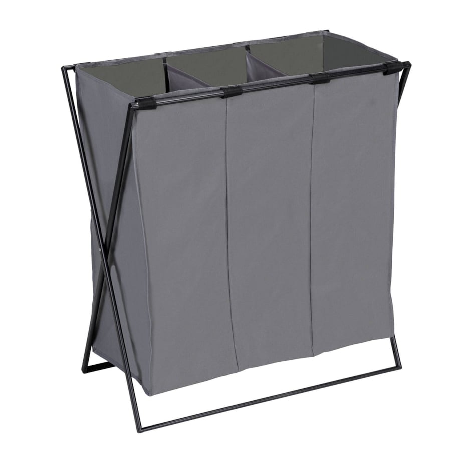 Kosz na pranie z trzema przegródkami, Trio, WENKO