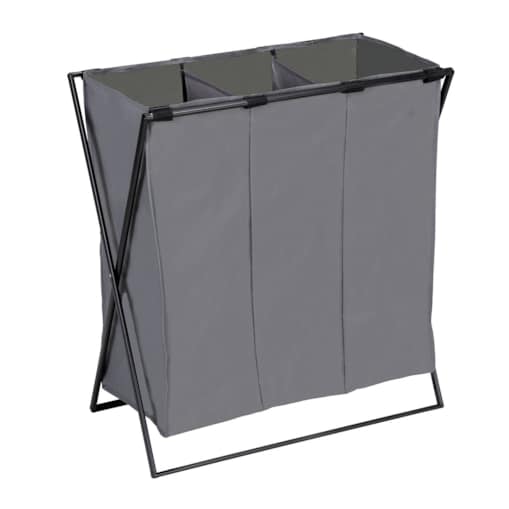 Kosz na pranie z trzema przegródkami, Trio, WENKO