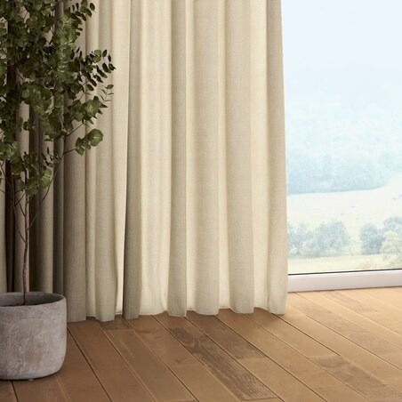 Zasłona na taśmie marszczącej 1 szt. 130x245 ciemny beż