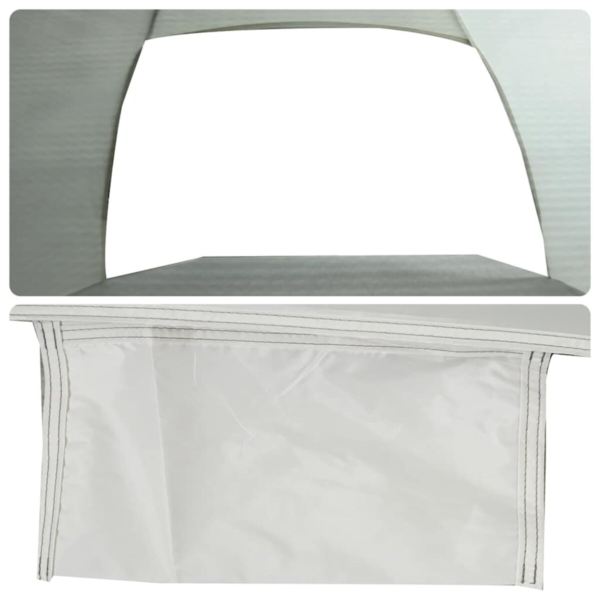 vidaXL Namiot plażowy, 3-os., szary, wodoszczelny