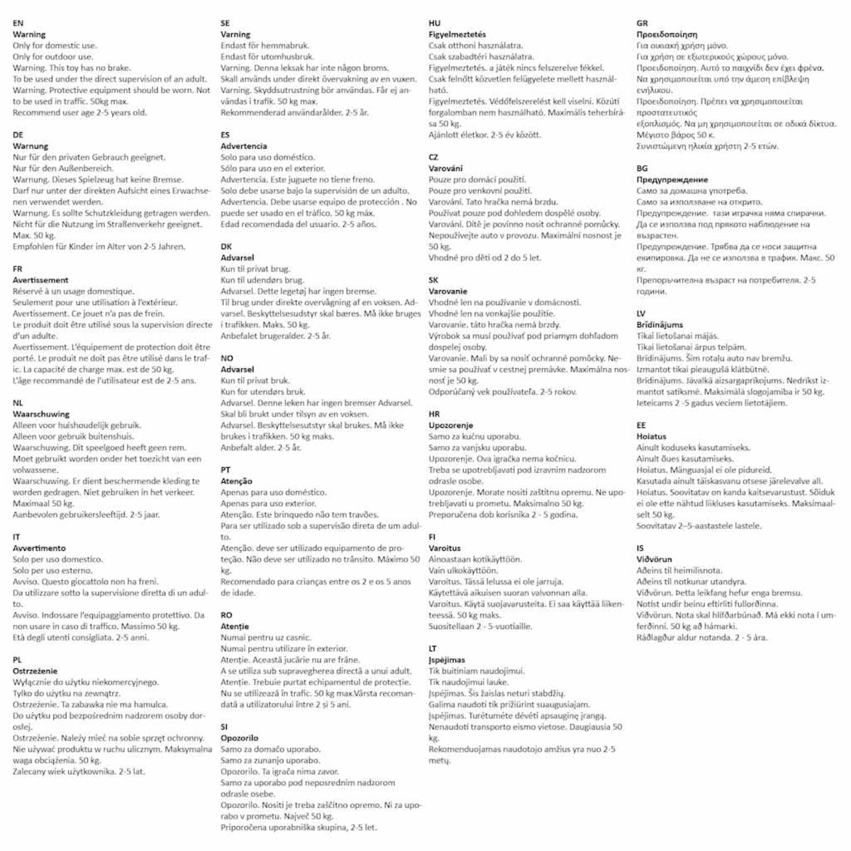 vidaXL Hulajnoga dziecięca 2-w-1, niebieska