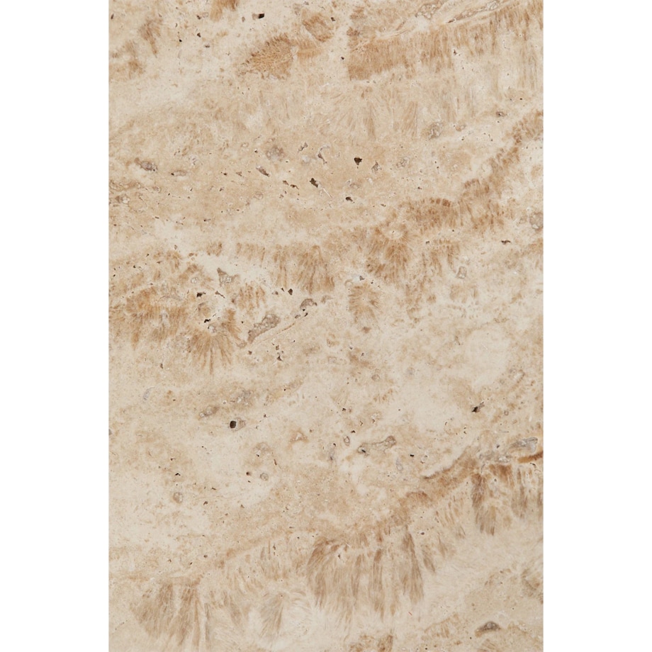 Stolik kawowy 90x90 cm z naturalnego trawertynu i drewna mango Clotsh