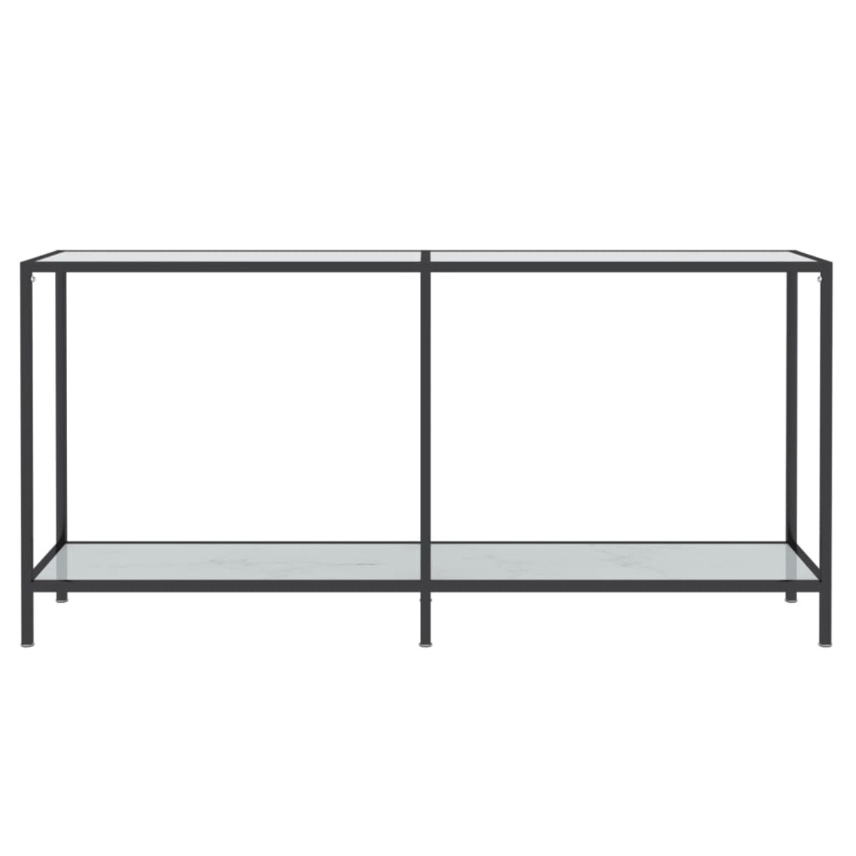 vidaXL Stolik konsolowy, biały, 160x35x75,5 cm, szkło hartowane