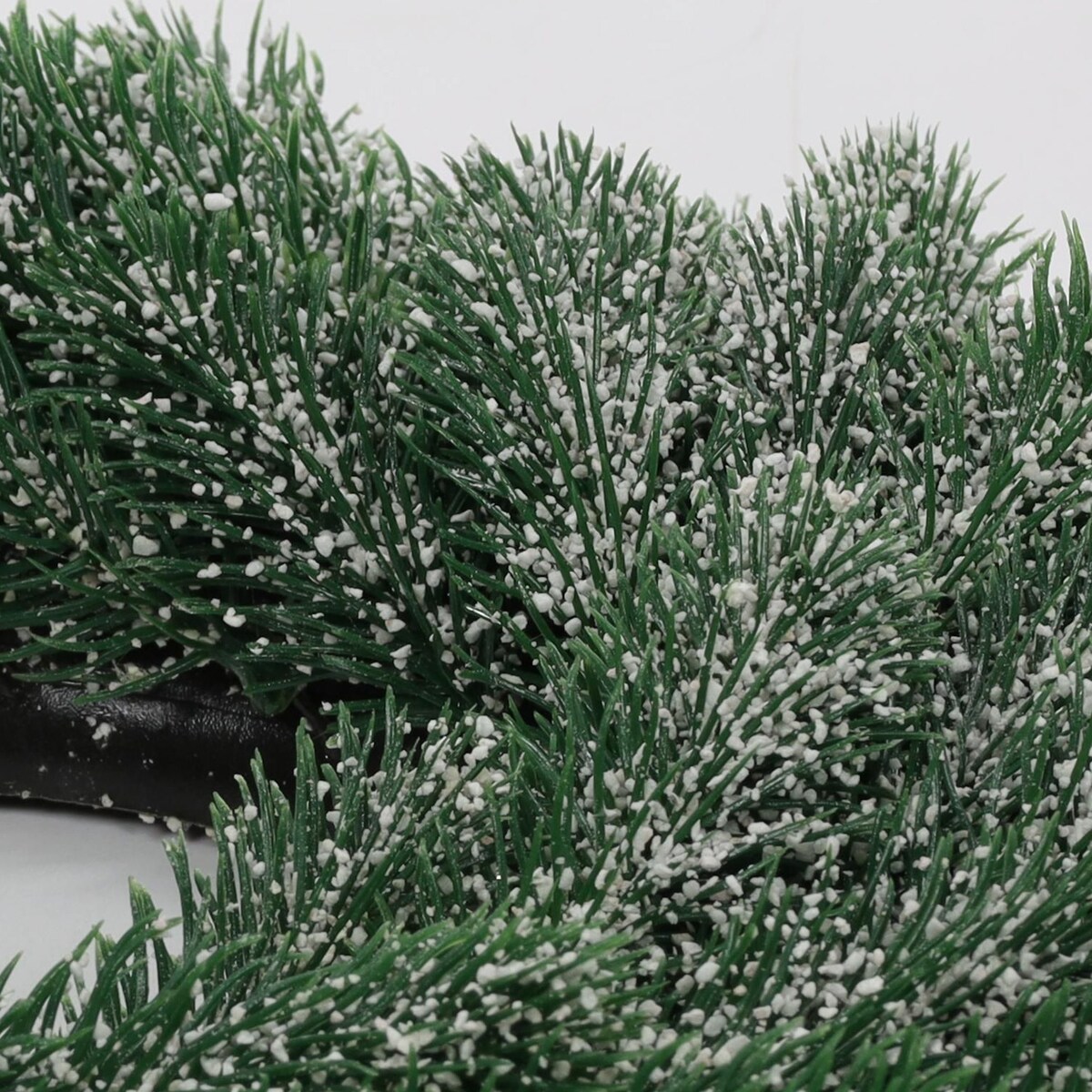 Wieniec bożonarodzeniowy, Ø35 cm, kolor zielony, poliester, ośnieżony