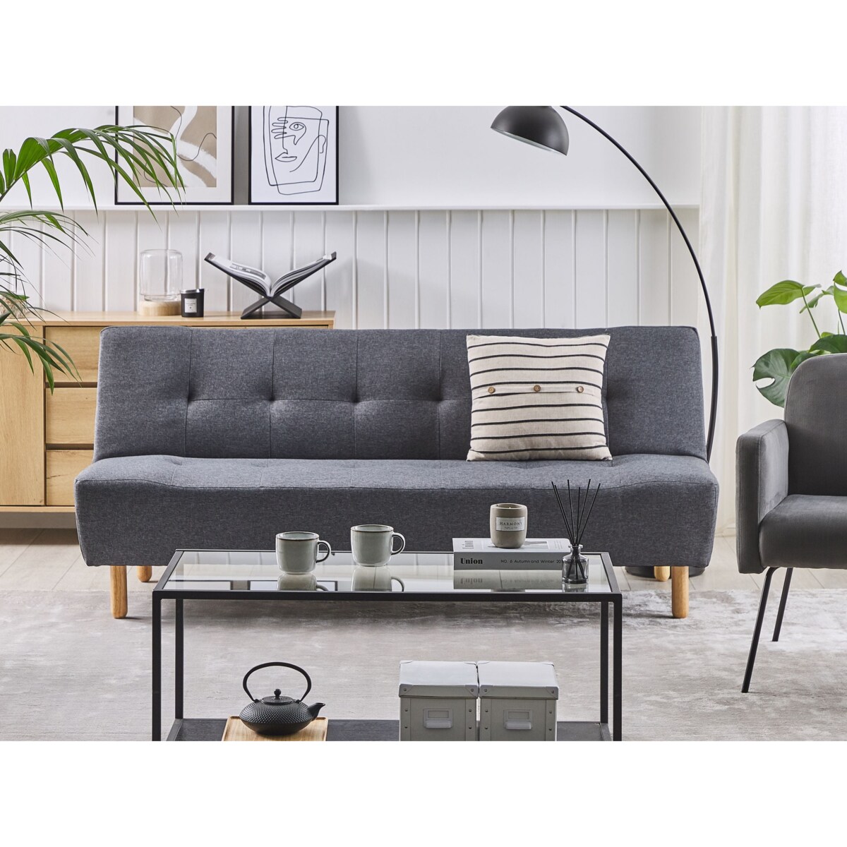 Sofa rozkładana dla 3 osób ALSTEN Ciemnoszary