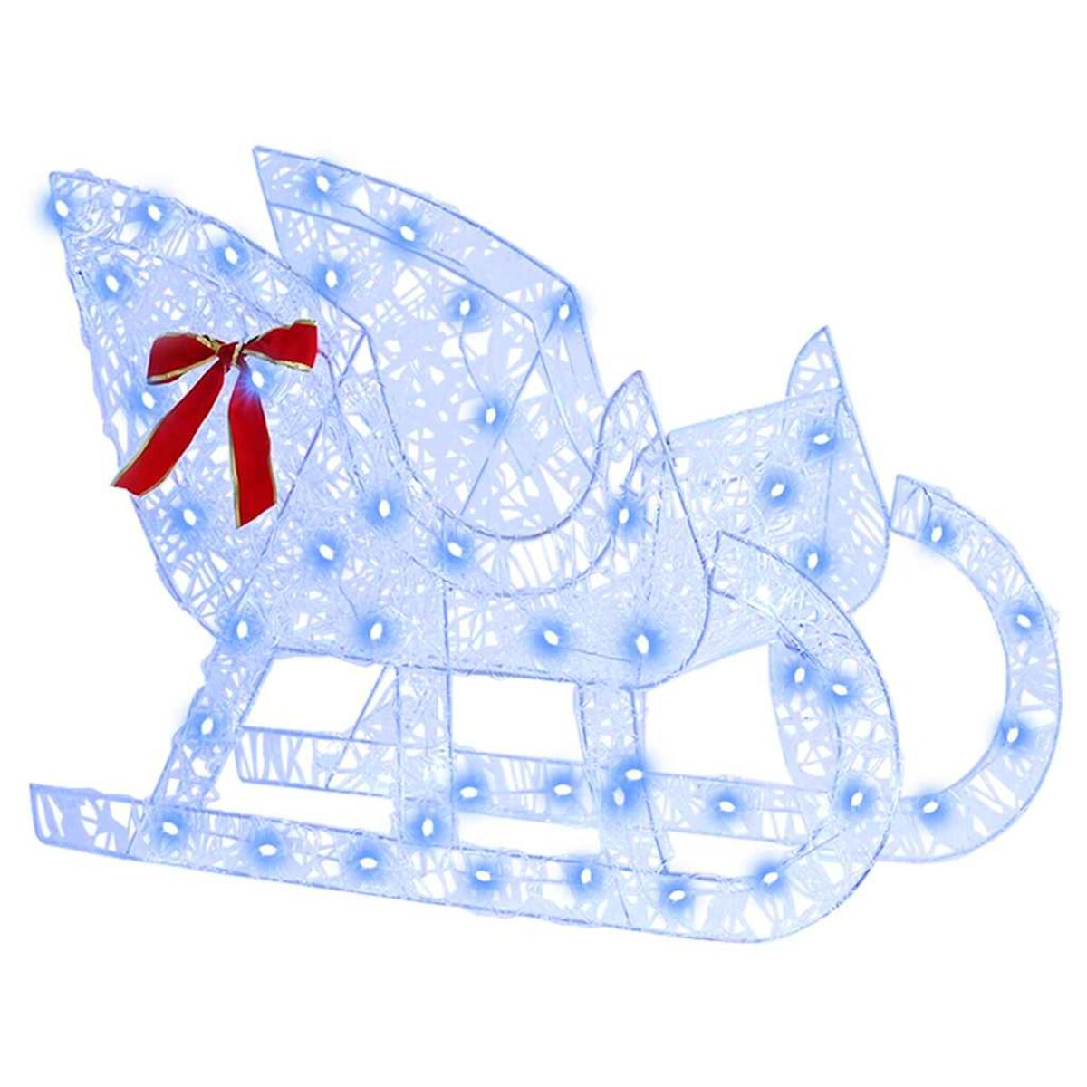 vidaXL Renifer ciągnący sanie Niebieski 70 x 26 x 128,5 cm Akryl