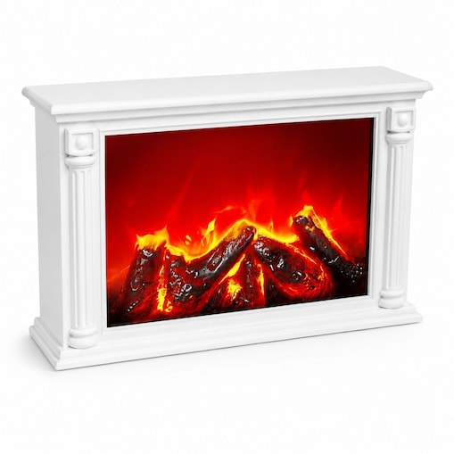Kominek dekoracyjny LED w stylu klasycznym, 10 x 33 x 21 cm