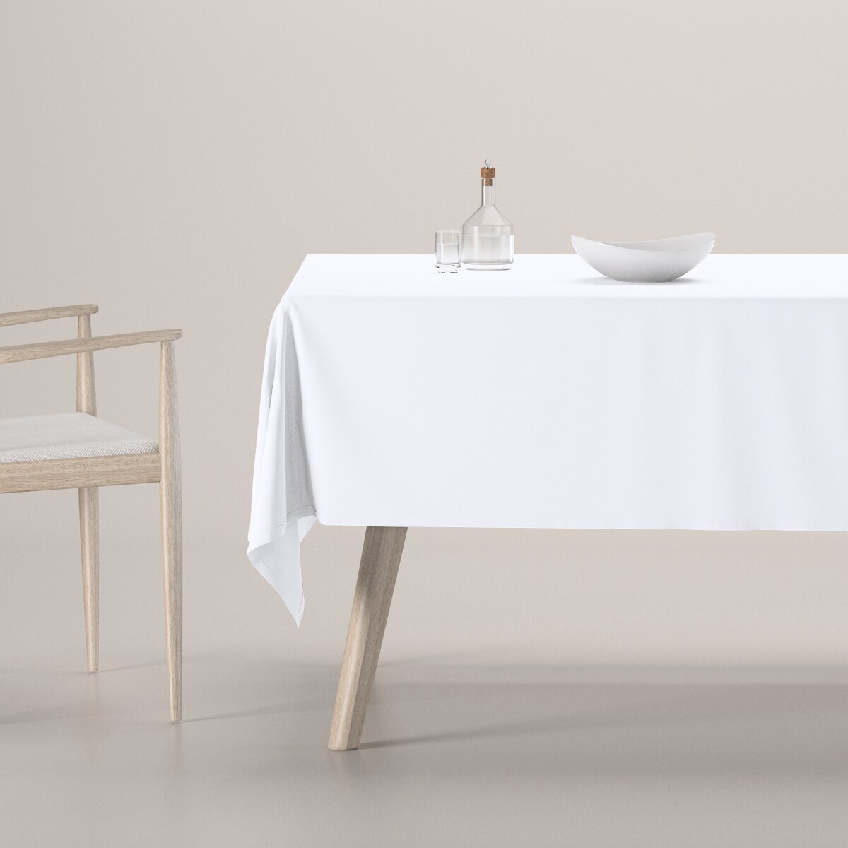 Obrus prostokątny 130 x 210 cm śnieżnobiały