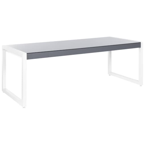 Stół ogrodowy 210 x 90 cm szary z białym BACOLI