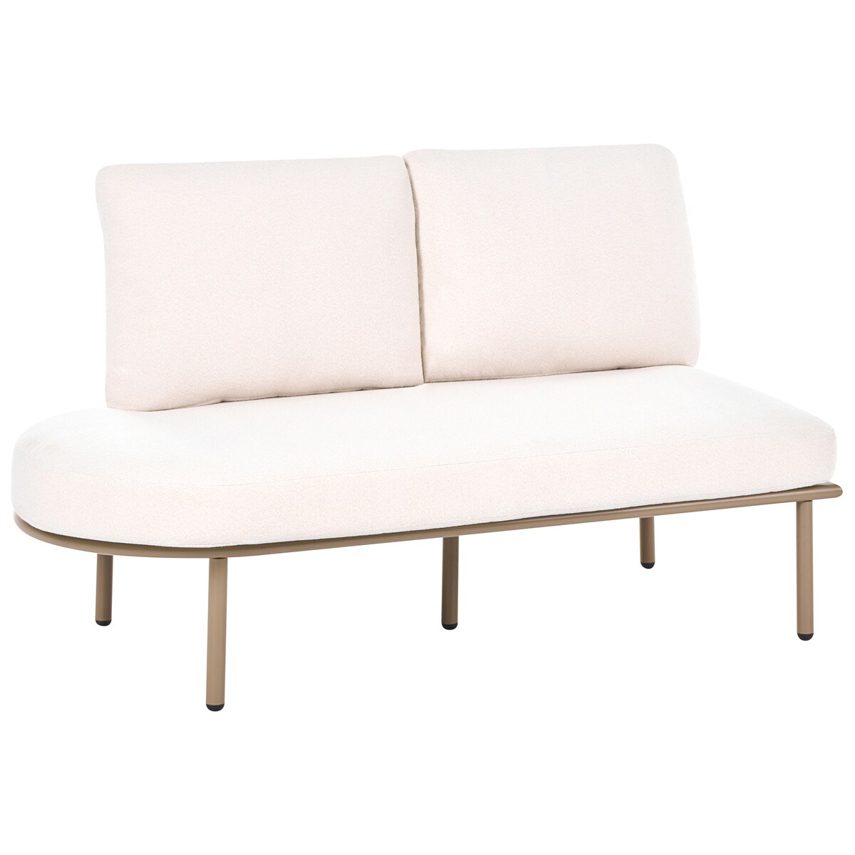 Sofa ogrodowa ze stolikiem dla 4 osób POLLINA Metal Brązowy