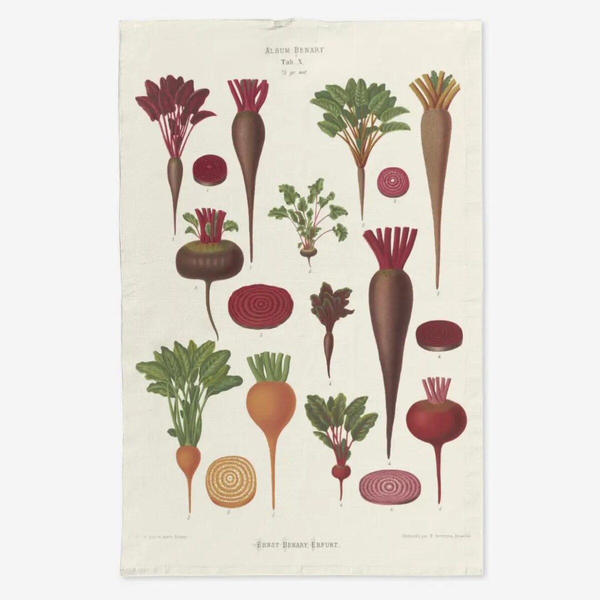 Lniany ręcznik kuchenny - Buraki