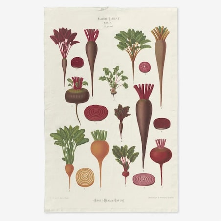 Lniany ręcznik kuchenny - Buraki