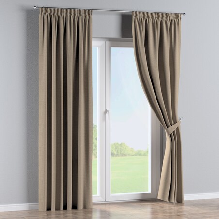 Zasłona na taśmie marszczącej 1 szt. 130x245 oliwkowobeżowy melanż