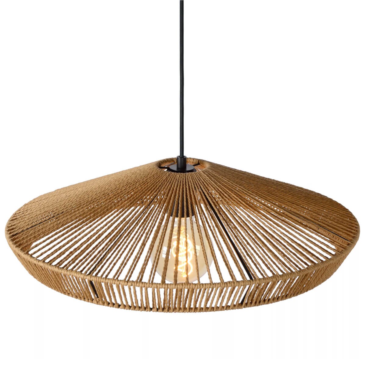 Skandynawska lampa wisząca Yunkai zwis do salonu drewno