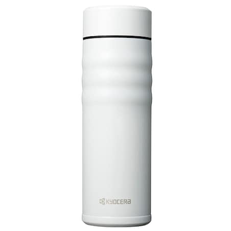 Kubek termiczny metaliczny biały Twist Top, 500 ml, Kyocera