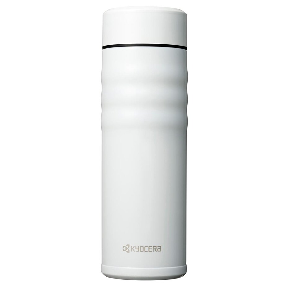 Kubek termiczny metaliczny biały Twist Top, 500 ml, Kyocera
