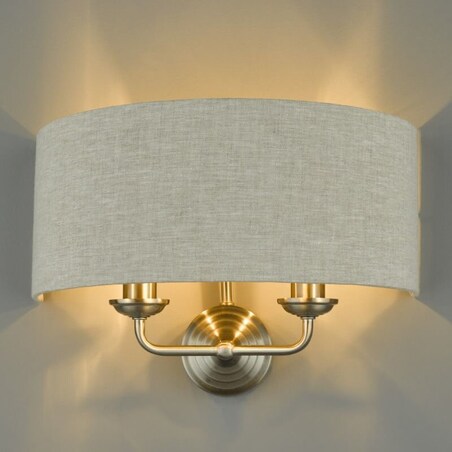 Pokojowy kinkiet ścienny Sorrento LA3727712-Q Laura Ashley naturalny nikiel