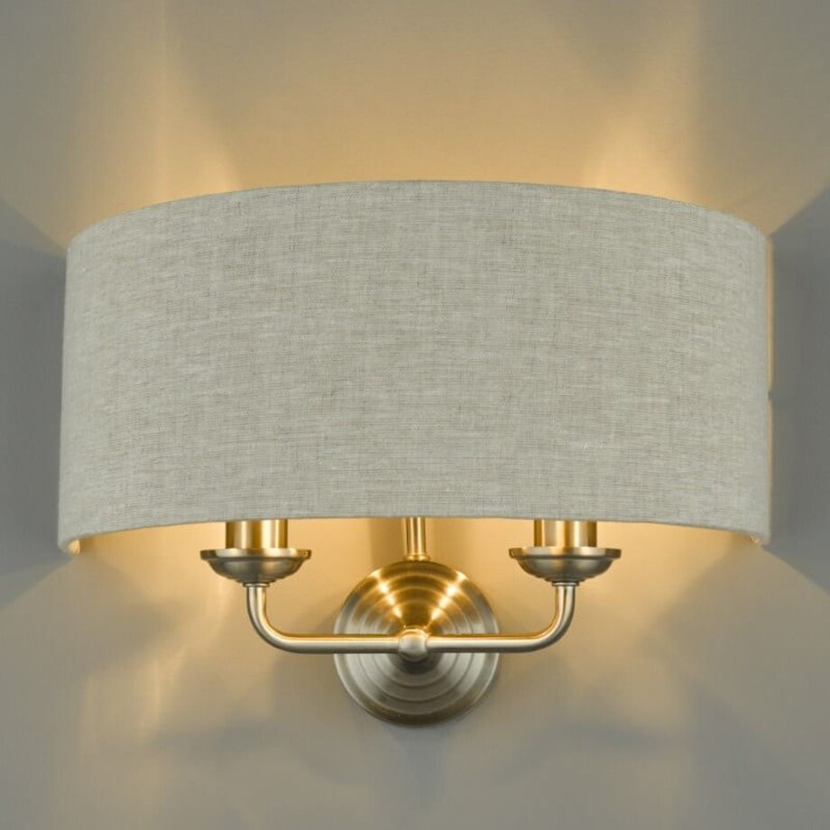 Pokojowy kinkiet ścienny Sorrento LA3727712-Q Laura Ashley naturalny nikiel