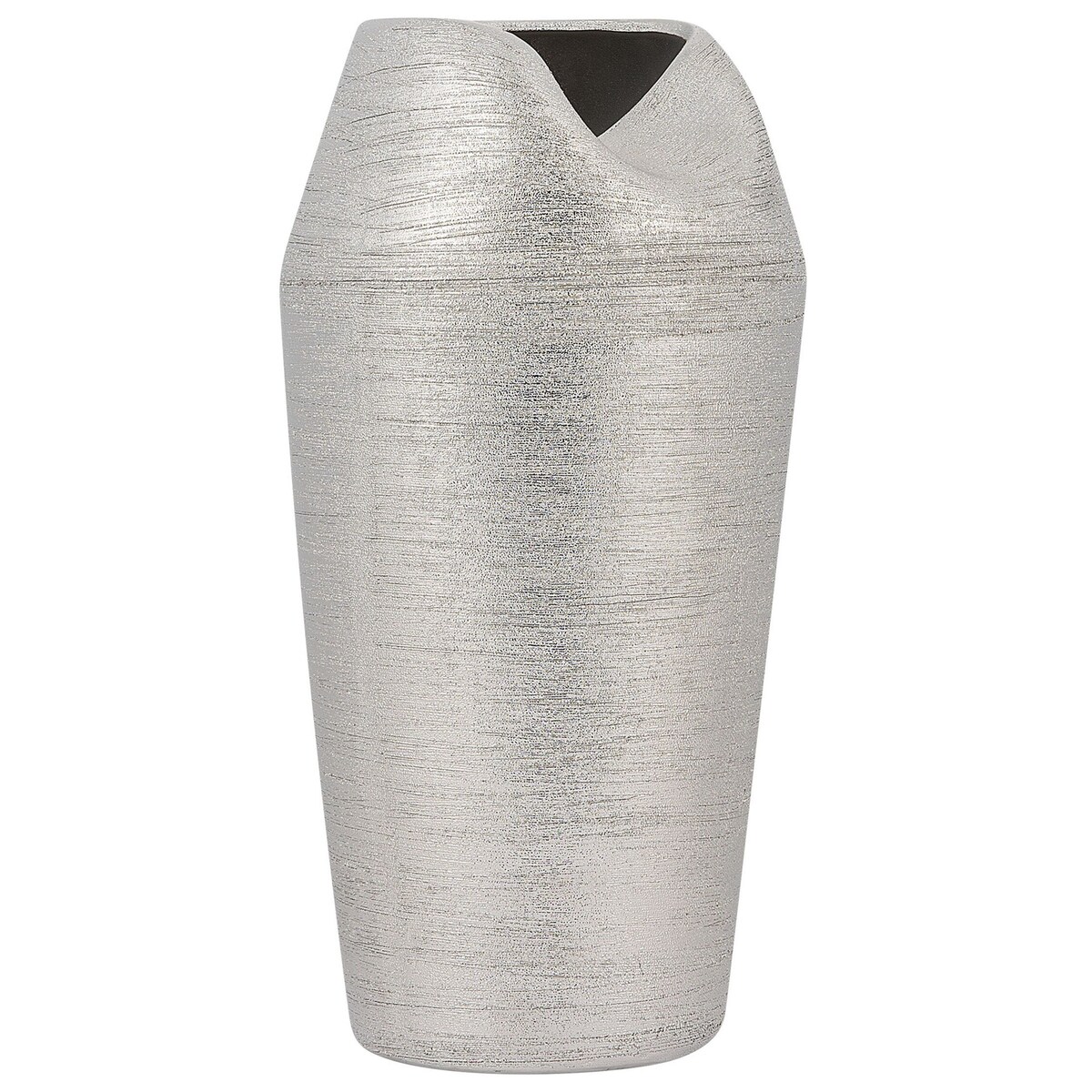 Wazon dekoracyjny APAMEA Kamionka 33 cm Srebrny