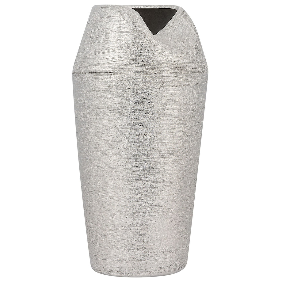 Wazon dekoracyjny APAMEA Kamionka 33 cm Srebrny