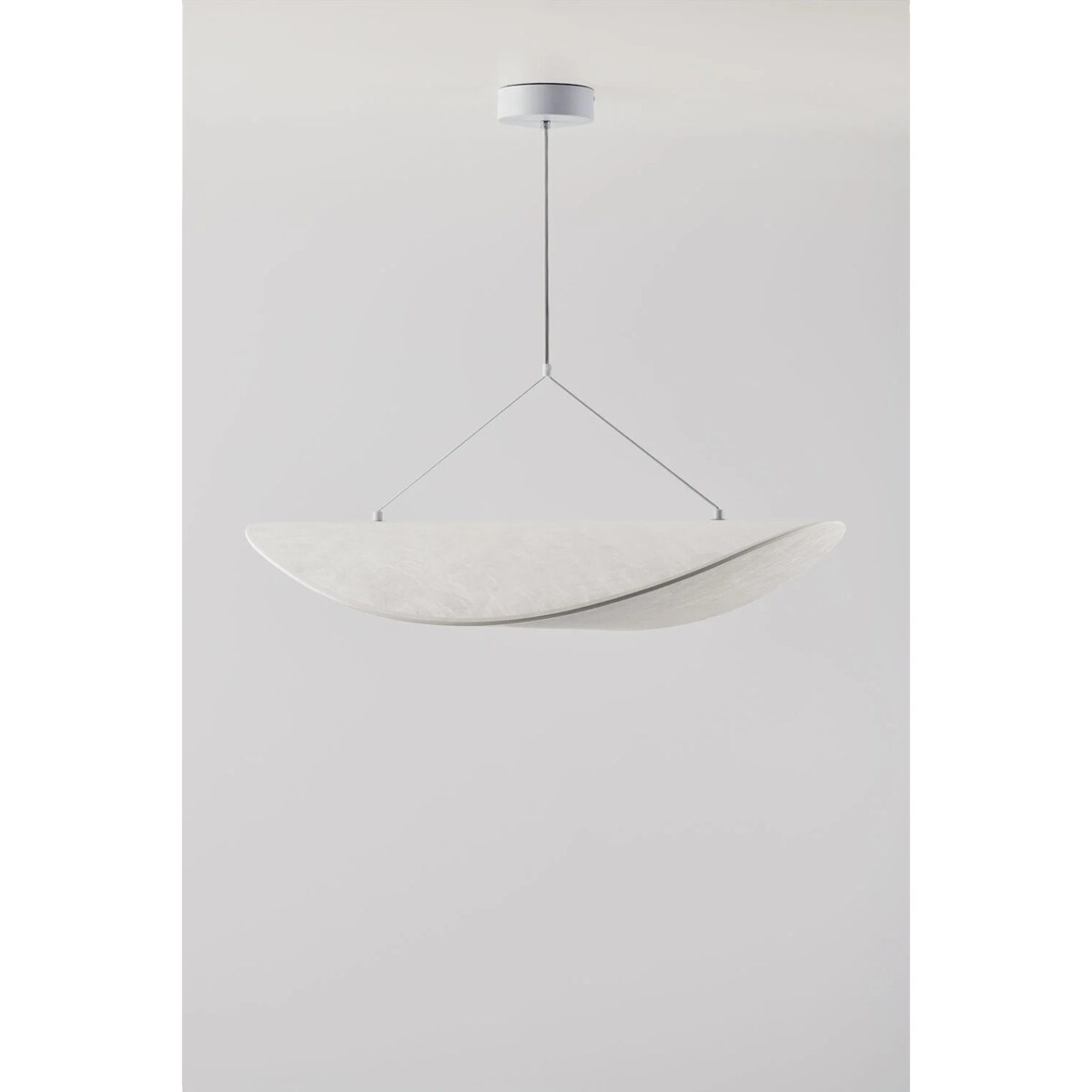 Lampa wisząca LED w tkaninie Zelvon 80 cm