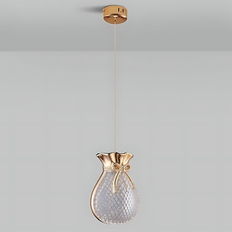 Lampa Sufitowa Wisząca Lhj107-1Cp Gold Złoty, Różowe Złoto, Metal