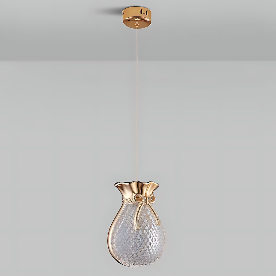 Lampa Sufitowa Wisząca Lhj107-1Cp Gold Złoty, Różowe Złoto, Metal