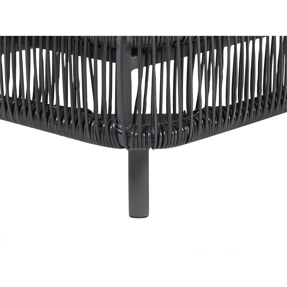 Leżak ogrodowy z poduszką OSINI Rozkładany Technorattan Szary