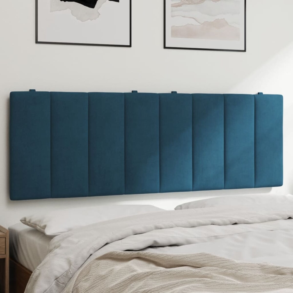 vidaXL Poduszka na wezgłowie, Hanko, niebieska, 120 cm, aksamitna