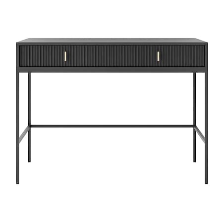 Konsola MIDNIGHT z szufladami na czarnym stelażu, czarna